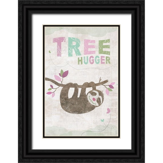 JMB Designs 23x32 Black Ornate Wood Framed with Double Matting Museum Art Print Titled - Tree Hugger