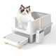 thumbnail image 1 of Arenero para Gato Acero Inoxidable, Caja de Arena con Tapa Arenero Grande para Gato Para gatos grandes, Caja de arena autolimpiable con pala y filtro antifugas, Prueba de olores y fácil de limpiar, 1 of 7