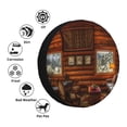 thumbnail image 4 of Goofa Log Cabin Inside Pattern Universal Tire Cover for Jeep, SUV, Truck, and Trailer – Waterproof, UV-Resistant,Easy to Install, Fits 14"-17" Tires-15 inch, 4 of 6