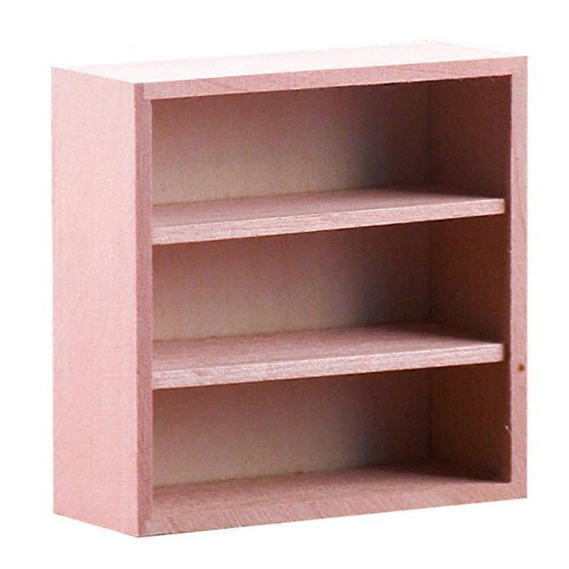 Khaki Mini Wooden Cabinet for Doll House Decoration with Details and Fine Workmanship 1:12 Scale