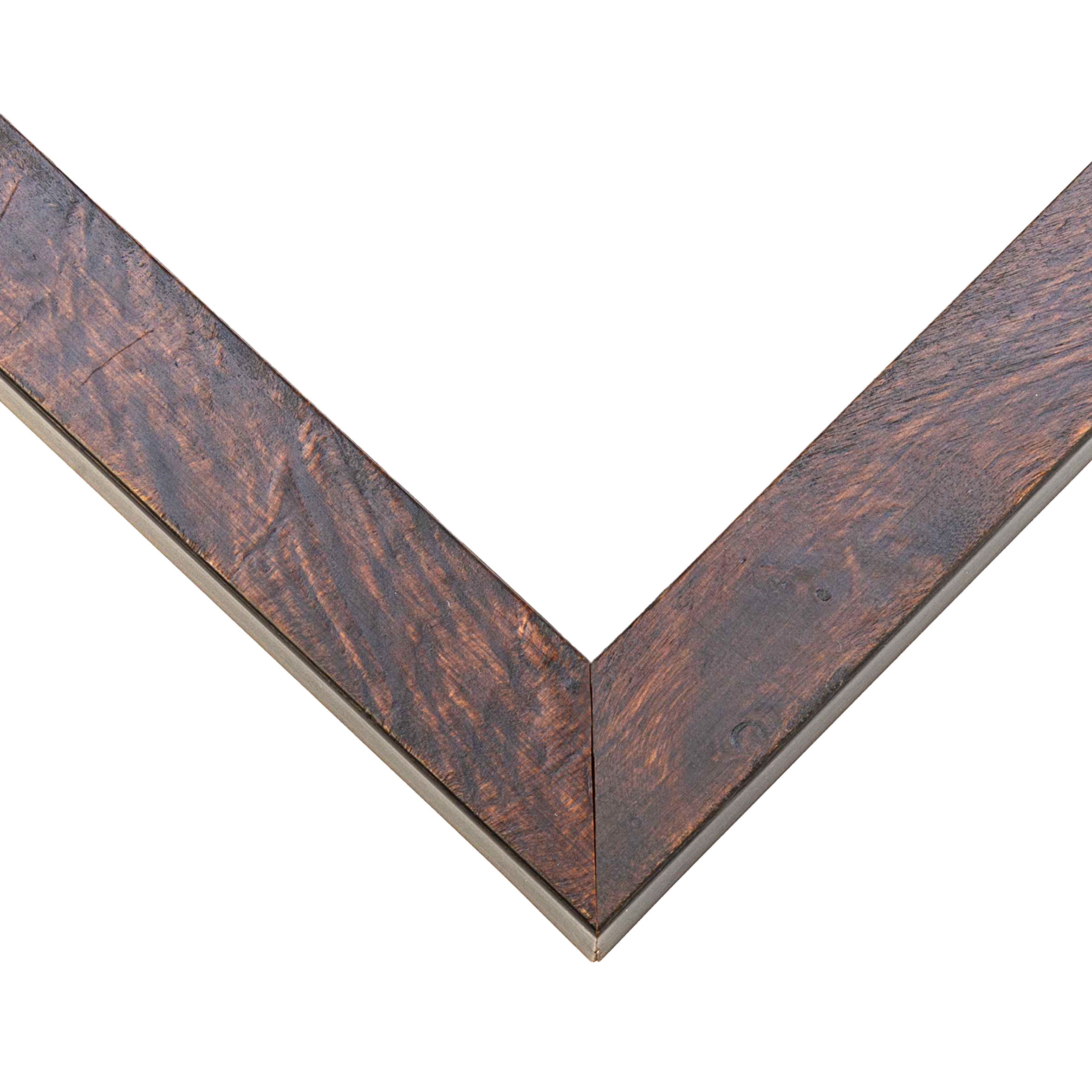 18x24 Frame Brown Rustic Lacquered Walnut Solid Wood Picture Frame Width | 0.875 Inch Moulding