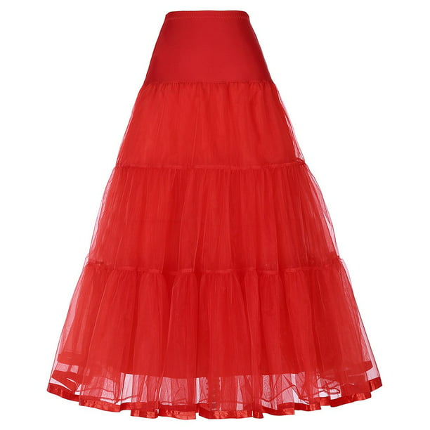 item gezantschap Goodwill GK Womens Retro Dress Vintage Dress Crinoline Petticoat Underskirt Plus  Size(Red,0X) - Walmart.com