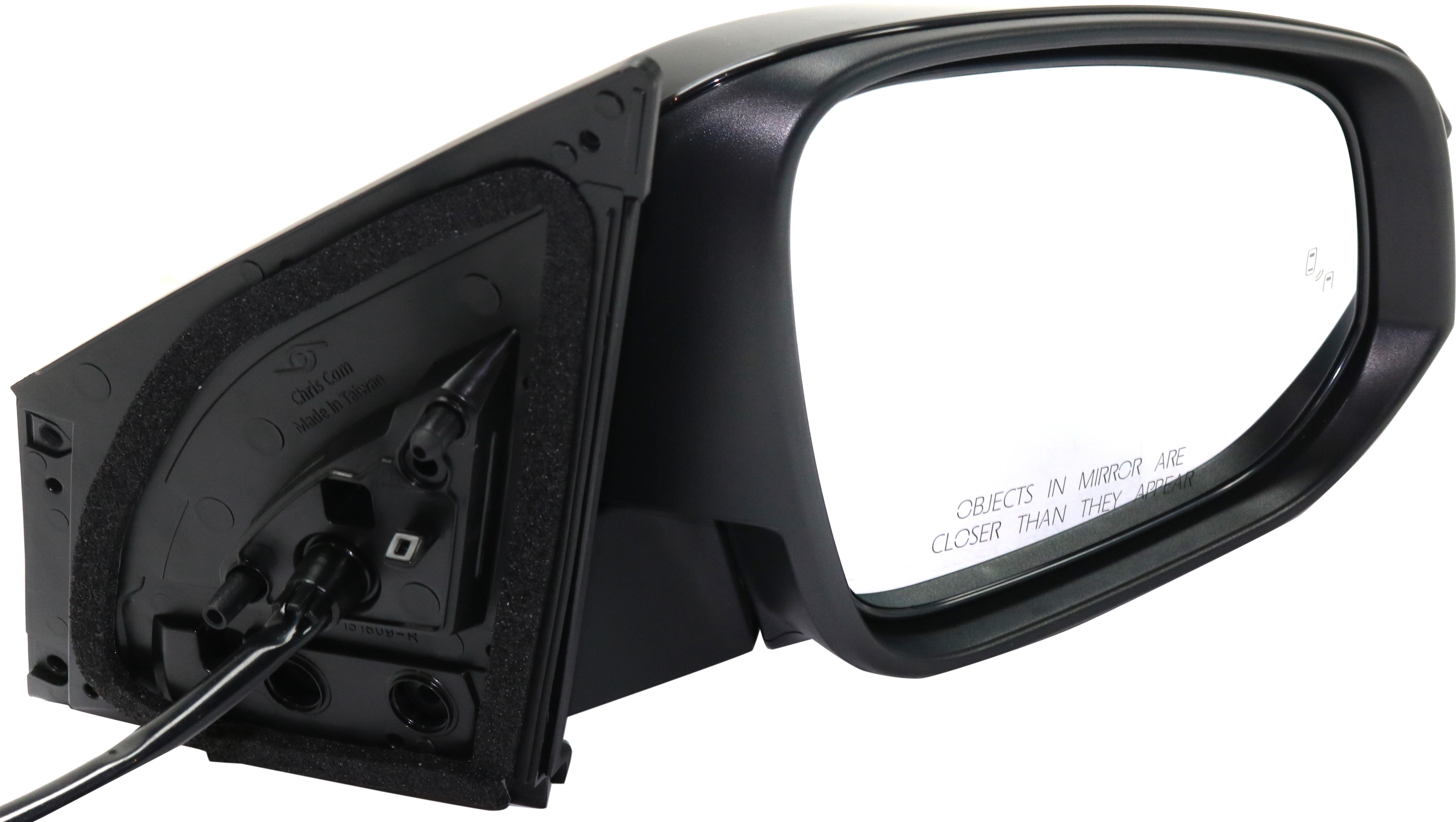 Mirror Compatible With 2013-2015 Toyota Rav4 Right Passenger Side Heated W/ Blind Spot Detection In Glass In-Housing Signal Light Paintable Kool-Vue