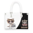 thumbnail image 3 of Turkish Van Cat Bag, Personalized Leather Handbags For Women - Personalized Bag with Name - Tote Bags for Mom Grandma - Custom Gifts Ideas for Her, Gift for Cat Lover, Cat Mom, 3 of 7