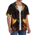 thumbnail image 2 of Kdxio Men's Hawaiian Shirt for Men Short Sleeve Shirt Cool Black Eagle Summer Casual Holiday Beach Button Down T-Shirts, 2 of 5