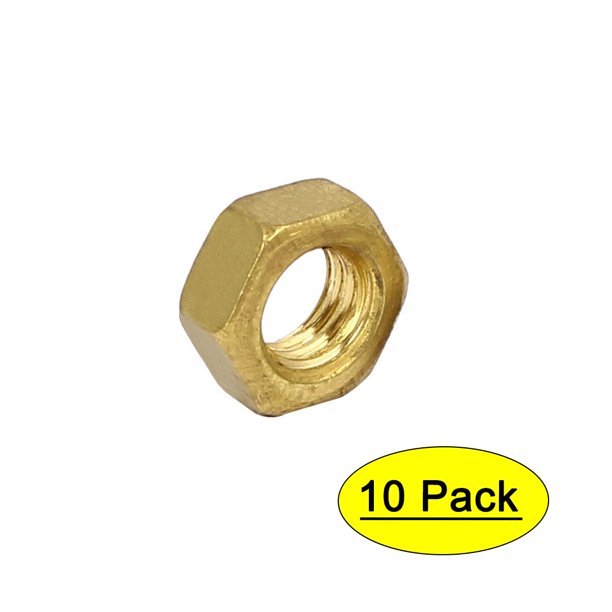 M5 Brass Machine Screw Insert Lock Finished Hex Nut Fastener 10pcs