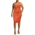thumbnail image 2 of Derek Heart Juniors' Plus Summer Clearance Size Strapless Bodycon Dress with Cutout Women's Plus, 2 of 5