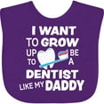 thumbnail image 3 of Inktastic I Want to Grow Up to Be a Dentist Like My Daddy Boys or Girls Baby Bib, 3 of 4