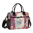 thumbnail image 2 of YAZAOO Lunch Bag Creative Cat Surrounded by Pink Flowers Cooler bag with Shoulder Strap, 2 of 6