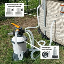 Pool Pump Hose for Above Ground Pool 1.25 Inch Pool Hose 59" Long Pool Filter Replacement Hose with Hose Clamp and Hose Adapter for Swimming Pool Compatible Accessories