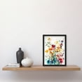 thumbnail image 2 of Wild Flowers Abstract Watercolour Orange Red Purple Bright Floral Spring Field Artwork Framed Wall Art Print A4, 2 of 4