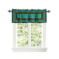 thumbnail image 2 of Kitchen Cafe Valance Curtain for Small Windows,Western Star with Barb Wire Wheat Rod Pocket Short Valances Farm Rustic Teal Brown Black Window Treatment Panel for Living Room/Bedroom/Bathroom,54x18in, 2 of 9