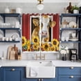 thumbnail image 2 of Cows Sunflowers Kitchen Curtains Window Panels, Spring Floral Bees Farmhouse Barn Insulated Window Treatment Curtain, Grommet Curtains for Bedroom/Living Room/Bathroom, 2 Piece 42"Wx63"L, 2 of 8