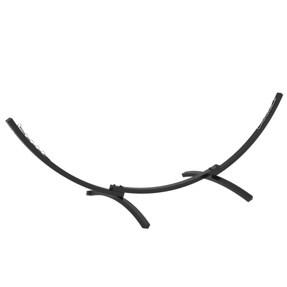 Outsunny Support de Hamac de 12 Pieds avec Cadre en Acier pour Camping, Pique-Nique, Terrasse, Gris