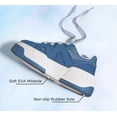 thumbnail image 6 of LUCKY STEP Stylish Thick Soled Sneakers Multi Colored Shoelaces Casual Shoes,Denim Blue,Womens, 6 of 10