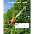 thumbnail image 3 of Cordless Electric Hedge Trimmer 20V 1200RMP with 20in Blade Extendable Trimmer, 3 of 12