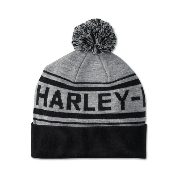 Harley-Davidson Combustion Pom Beanie, Grey - 97657-24VM