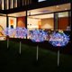 thumbnail image 4 of Un remolque de cinco luces de humo con control remoto, luces decorativas navideñas impermeables para exteriores, luces de diente de león para patio y césped, 4 of 5
