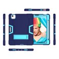 thumbnail image 2 of Allytech iPad Air 5 Case 2022, iPad Air 4 Case 2020, Heavy Duty Protection Shockproof Build In Kickstand Pencil Holder Kids Friendly Case for Apple iPad Air 5th 4th Generation, BlackNavyblue/Blue, 2 of 7
