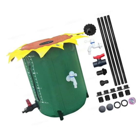 AOOOWER Portable Rainwater Collector Foldable Design Heavy Duty PVC Materials 13 Gallon Capacity For Plant Yard Irrigation Needs