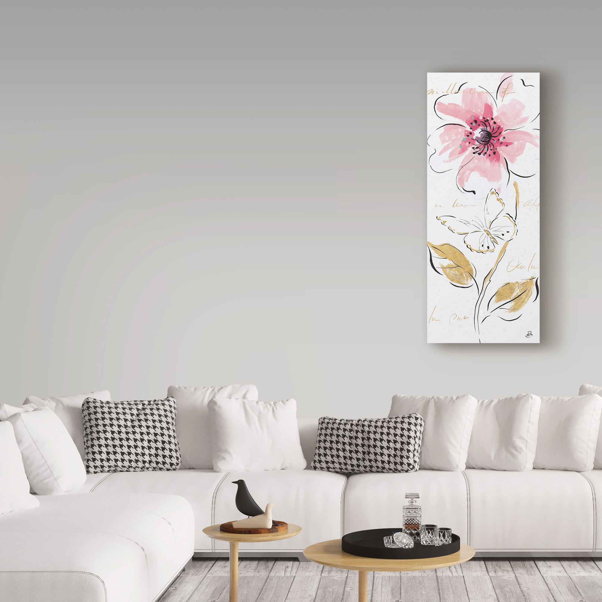 Trademark Fine Art 'Simply Pink V' Canvas Art by Daphne Brissonnet