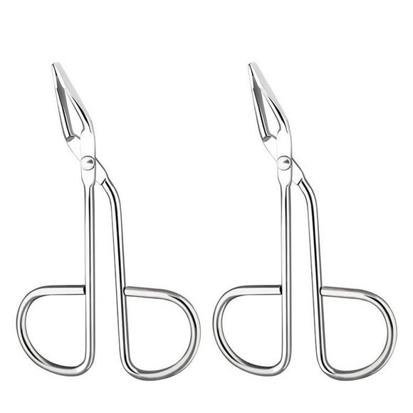 2 pinzas para cejas, pinzas de tijera de acero inoxidable con mango de tijera para el cuidado de las cejas y la aplicación de pestañas