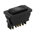 thumbnail image 1 of 5 Pins Interruptor Elevalunas Momentáneo Pulsador con Luz Blanca 12V CC Coche Universal, 1 of 1
