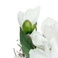 thumbnail image 6 of Northlight Magnolia Artificial Spring Twig Wreath - 24" - White, 6 of 9