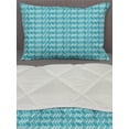 thumbnail image 3 of Abstract Comforter & Sham Bedding Set, Geometrical Print of Vertical Zigzags in Aquatic Tones Simplistic, 3 pcs Duvet Set Microfiber Filling Quilt, 5 Sizes, Seafoam Sea Blue, by Ambesonne, 3 of 4