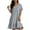 Light Gray-A12, variant on Loose Dresses for Women Spring Midi Knee Length V Neck Cotton Linen Trendy Pleated Dresses Ruffle Tiered Layered Short Sleeve Modest Gauze Dresses Army Green L