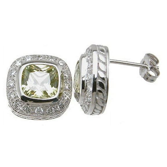 925 Sterling Silver Earing Studs Women Makes Unique Women Birthday Gift, Emerald Cut Fashion Sterling Silver Earrings