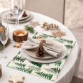 thumbnail image 6 of Christmas Placemats Set of 4, 12x18 Inch Green Merry Christmas Pine Trees Heat-Resistant Place Mats, Seasonal Winter Table Decors for Farmhouse Kitchen Dining Xmas Holiday Party, 6 of 6