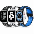 thumbnail image 1 of Chenchen 3 Pack Sport Bands Compatible with Apple Watch Band 44mm 46mm 45mm 42mm 49mm Men Women,Soft Silicone Breathable Band for iWatch SE Ultra 3 2 for iWatch Series 11 10 9 8 7 6 5 4 3 2 1, 1 of 1