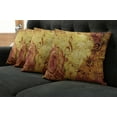 thumbnail image 2 of Ambesonne Rose Throw Pillow Cover 4 Pack, Old Rose Music Note Shabby, 20", Cream Red, 2 of 6