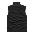 thumbnail image 2 of uublik Men's Casual Outerwear Vest Lightweight Full-Zip Sleeveless Jacket Outdoor Hiking Travel Golf Vest with Pockets Black, 2 of 2