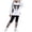 White, variant on CAICJ98 Tween Girls Clothes Long Sleeve Graphic Sweatshirt Top Slim Fit Stretchy Leggings Pants 2 Piece Fall Winter Outfit Set,Size 3-4 Years