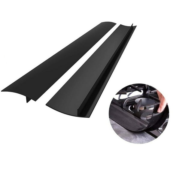 Rubber Kitchen Stove Counter Cover Oven Guard Seal Slit Filler Tool Gap Cover Black YIWEI