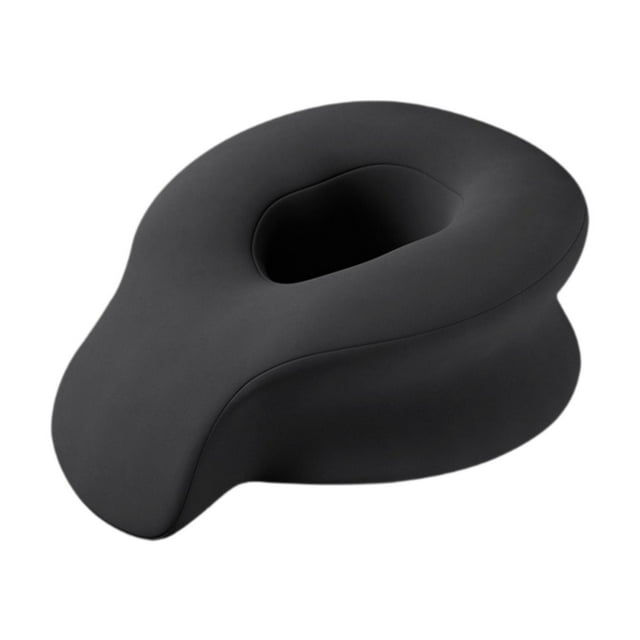 Almohada de viaje boca abajo cómoda y lavable para cuello y cabeza Negro