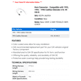 thumbnail image 2 of Horn Connector - Compatible with 1993, 1995 - 1998 Cadillac Eldorado 4.9L V8 VIN B 1996 1997, 2 of 2