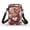 Cat Heart Floral Print, variant on POLERO Vintage Palm Tree Silhouette Pattern with Grunge Gradient Background Lightweight Crossbody Bag for Travel Work, 2 Zippers Adjustable Strap Cell Phone Purse