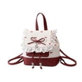 thumbnail image 4 of yuksok Mini Backpack Adjustable Shoulder Straps Portable Student Bag for Outdoor Travel Red, 4 of 9