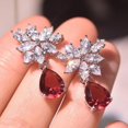 thumbnail image 5 of Rose Gold Color Dangle Earrings  Romantic Wedding Accessories  Exquisite Cubic Zirconia Jewelry, 5 of 5