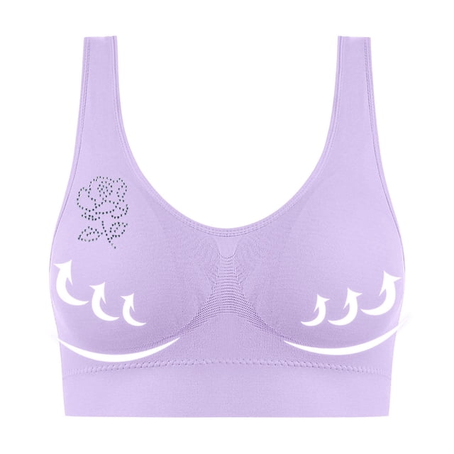 Ladies Traceless Comfortable Wireless Breathable Gathering Bra with Removable Padding for Daily Wear and Sleep