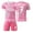 7-CR-Pink, variant on Youth Soccer Jersey Set | Breathable Football Uniforms for Boys & Girls | Lightweight Team Kids Shirts & Shorts Age 10-11y