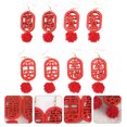 thumbnail image 4 of CIMAXIC Boucles d'Oreilles Rouges 4 Paires de Boucles d'Oreilles de Festival de Printemps Pendentif Décoratif Clips d'Oreilles Style Mixte, 2.36"X0.98"X0.39 Pouces, 4 of 5