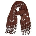 thumbnail image 1 of Floral Designed Beautiful Hand Embroidered Two Color Pashmina Shawl Scarf, 1 of 1