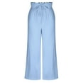 thumbnail image 6 of Wiyuqeen Women's Loose Linen Pants Casual Lightweight Elastic Waist Lounge Pants Wide Leg Trousers with Pocket Summer Trendy Baggy Beach Long Pant, 6 of 7