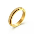 thumbnail image 3 of Rainbow/Gold/Silver/Rose Gold Band 3mm Men Womens Stainless Steel Ring Size 5-10, 3 of 8