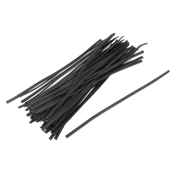 Uxcell 4.7" Plastic Candy  Cello Bag Package Twist Ties 60pcs Black