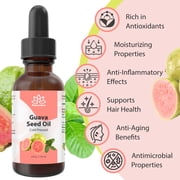 Guava Seed Oil (Psidium Guajava) – 100% Pure Cold-Pressed Antioxidant-Rich Face, Body & Hair Oil by Relaxcation | 0.5–4 fl oz